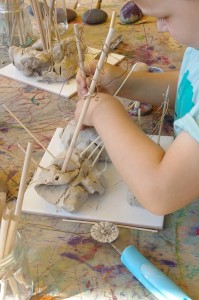 Homeschool-Kindergarten-working-with-clay-An-Everyday-Story